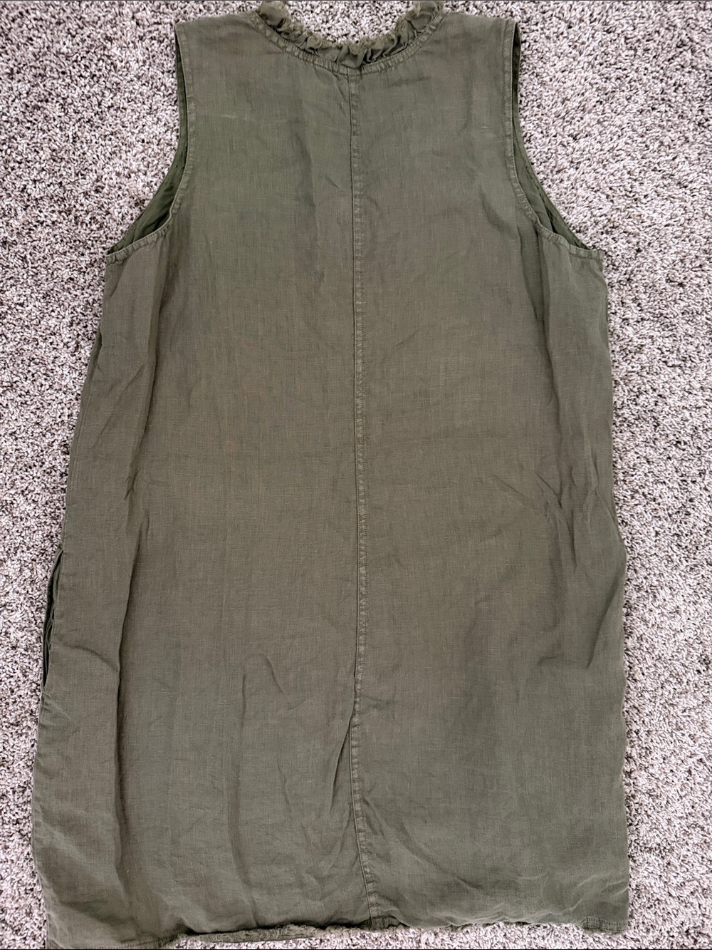 Tommy Bahama Olive Sleeveless Linen Shell - Picture 3 of 4
